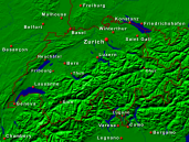 Switzerland Towns + Borders 640x480